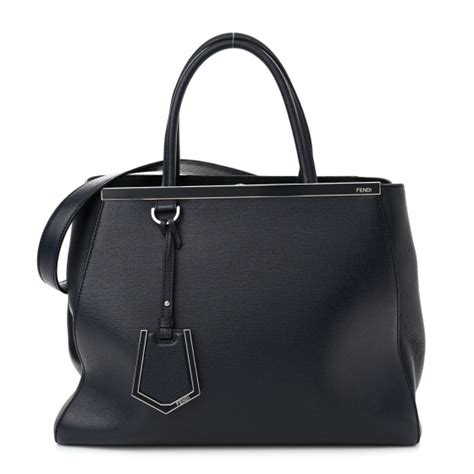 FENDI Vitello Elite Regular 2Jours Tote Lavagna 